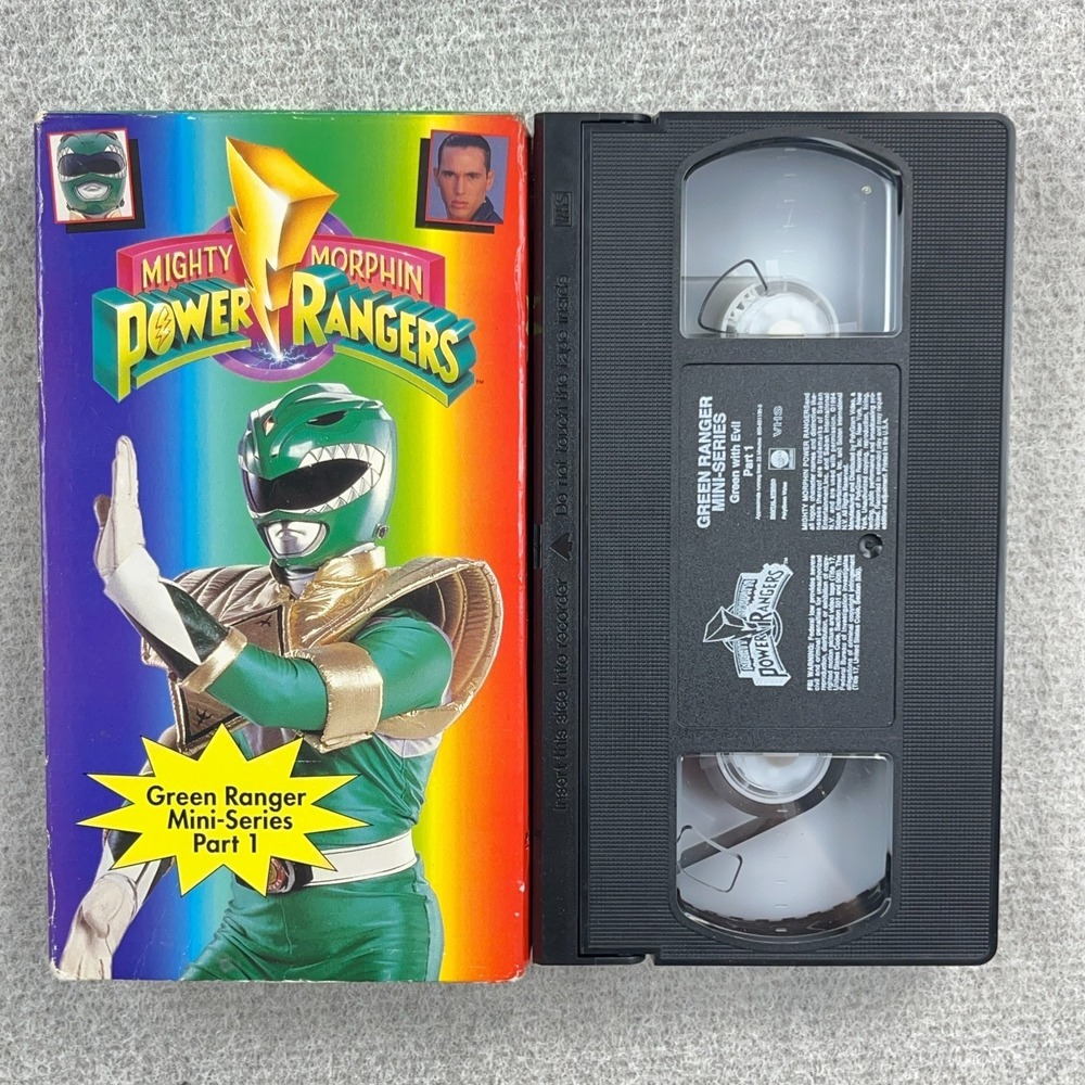 1994 Mighty Morphin Power Rangers Green Ranger Part 1 VHS Tape Movie Vintage
